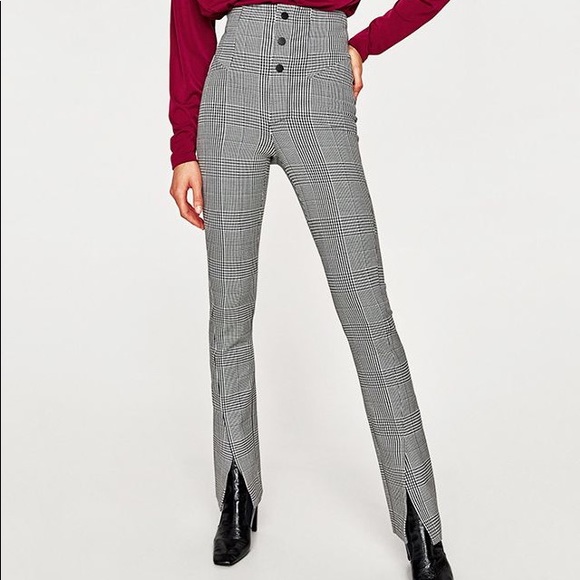 Zara Pants - Zara Plaid Trousers